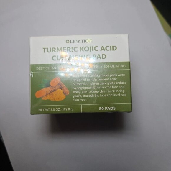 4 Pk Linktion Kojic Acid Turmeric Cleansing Pads, 200 pads total - Picture 2 of 6